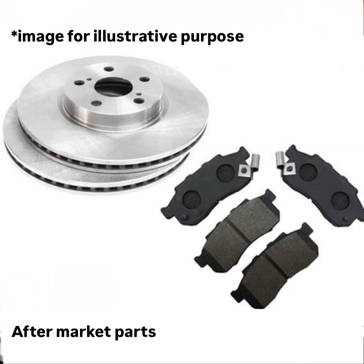 TT1/TT2 Subaru Sambar Truck – 1set Front Brake Disc Rotors & Pads (Left & Right) Compatible with 26300TC001 / 26296TC070