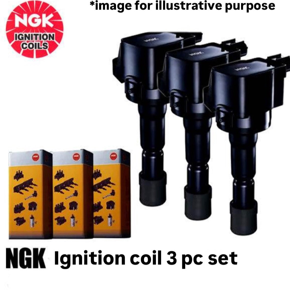 S200C/S210C/S200P/S210P Ignition Coil 3pc Set (NGK) for Daihatsu Hijet (OEM:19070-97501)