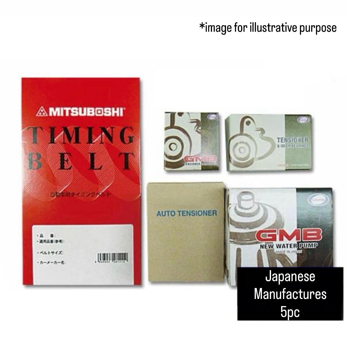 JZS177 (Engine:2JZ-FSE/DOHC) Timing Belt 5pc Kit for Toyota Crown Majesta