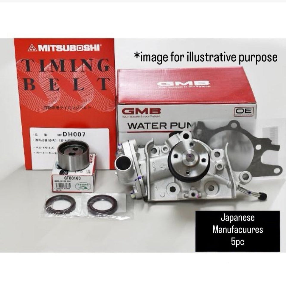 S200P/S210P (Engine:EFSE/SOHC/660cc) Timing Belt 5pc Set for Daihatsu Hijet Cargo (Late Model)