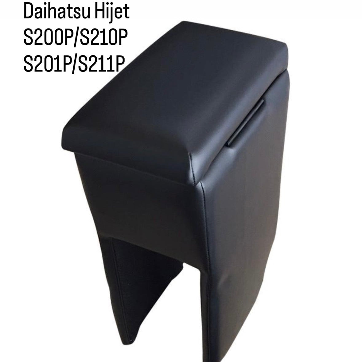 S200P/S210P/S201P/S211P Armrest Console Box for Daihatsu Hijet Truck – Black Leather Style