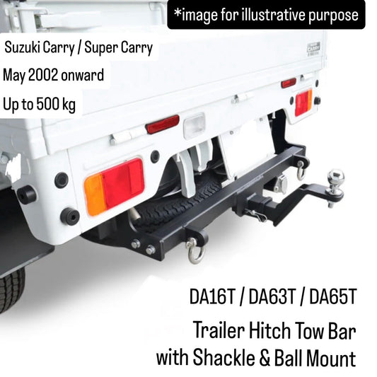 DA16T/DA63T/DA65T Suzuki Carry Super Carry Class A 500kg Trailer Hitch Tow Bar with Shackle & Ball Mount