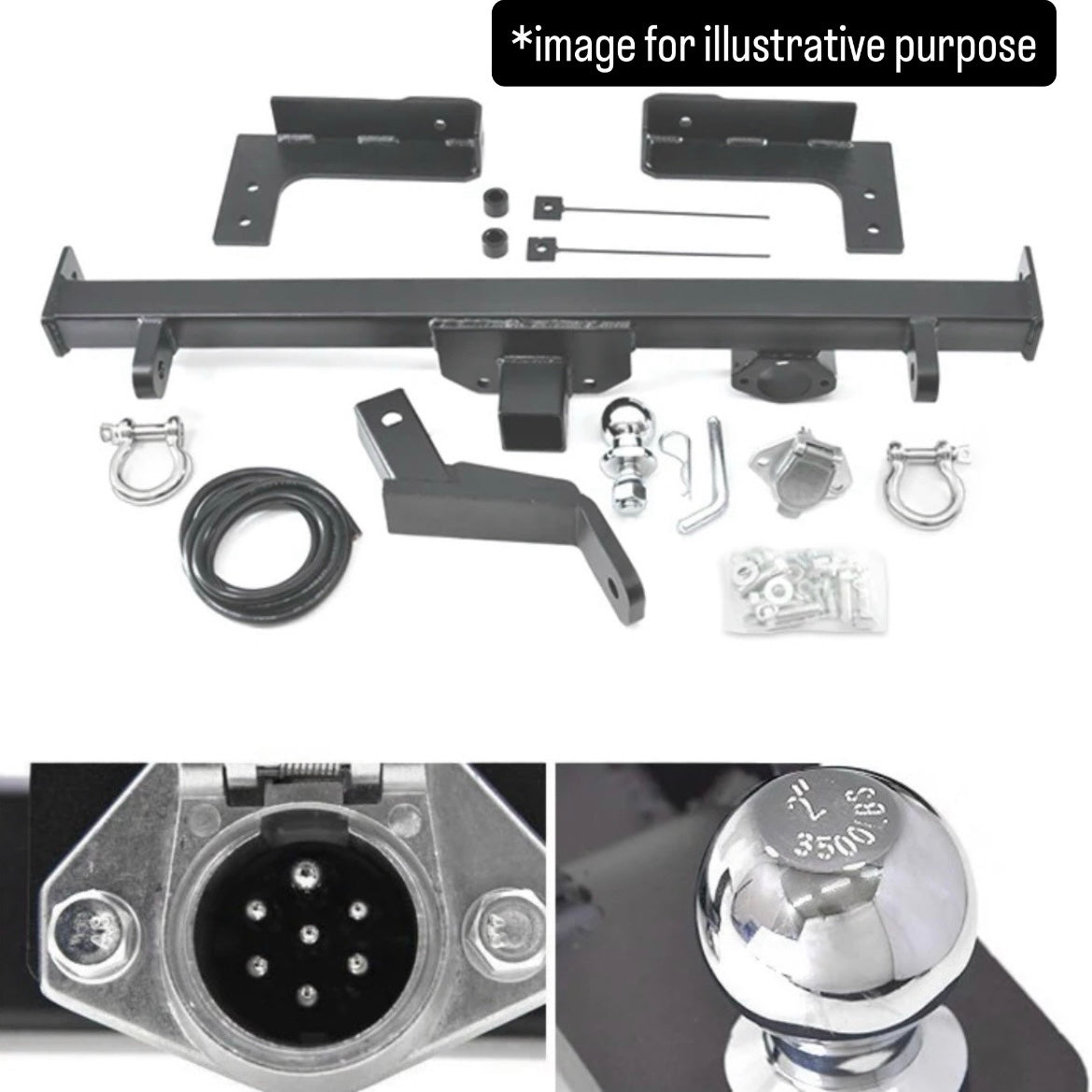 DA16T/DA63T/DA65T Suzuki Carry Super Carry Class A 500kg Trailer Hitch Tow Bar with Shackle & Ball Mount