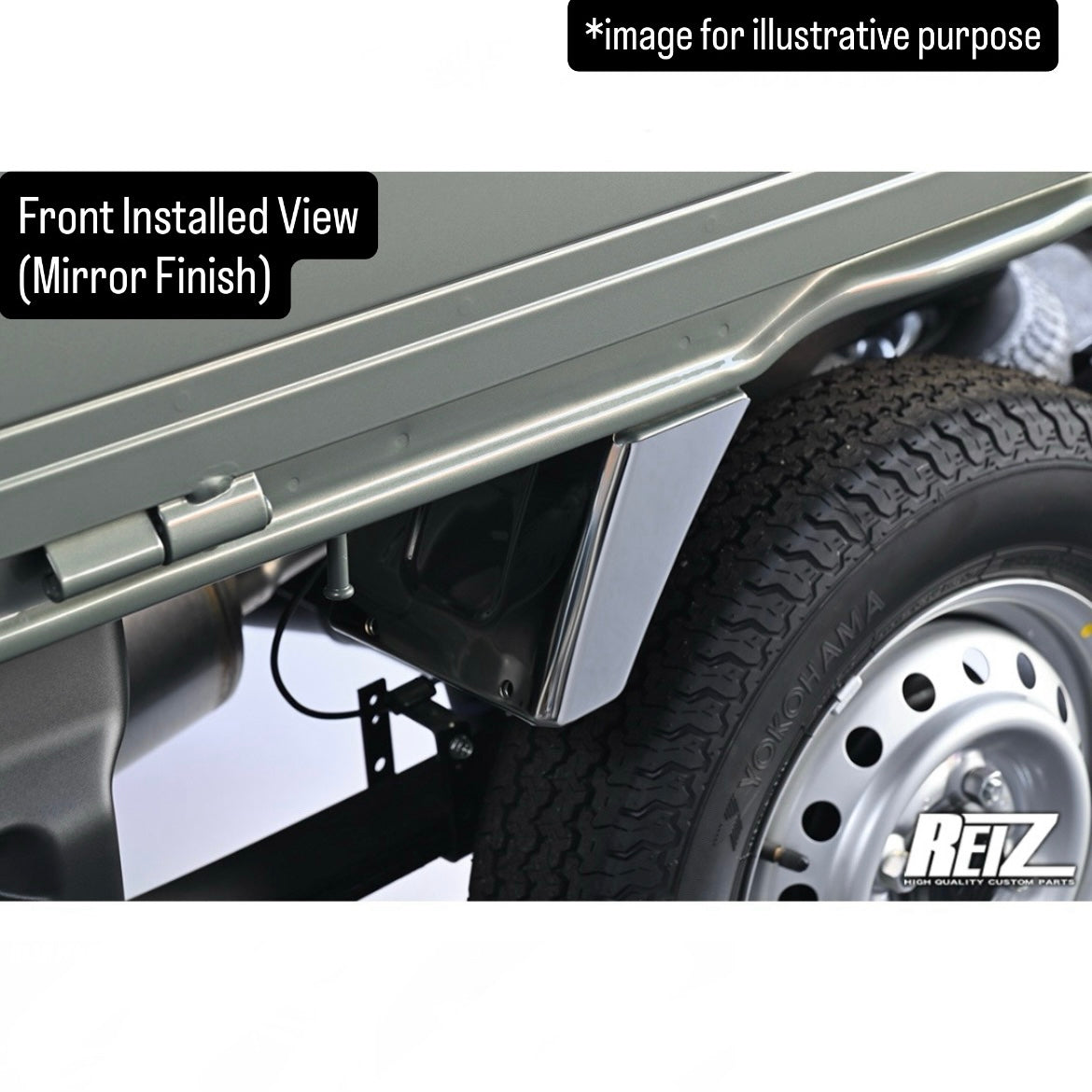 DA16T Stainless Steel Rear Fender Cover 4pc Set for Suzuki Carry (Up to Type 7) / Super Carry (Up to Type 5) (Available 3Finishes)