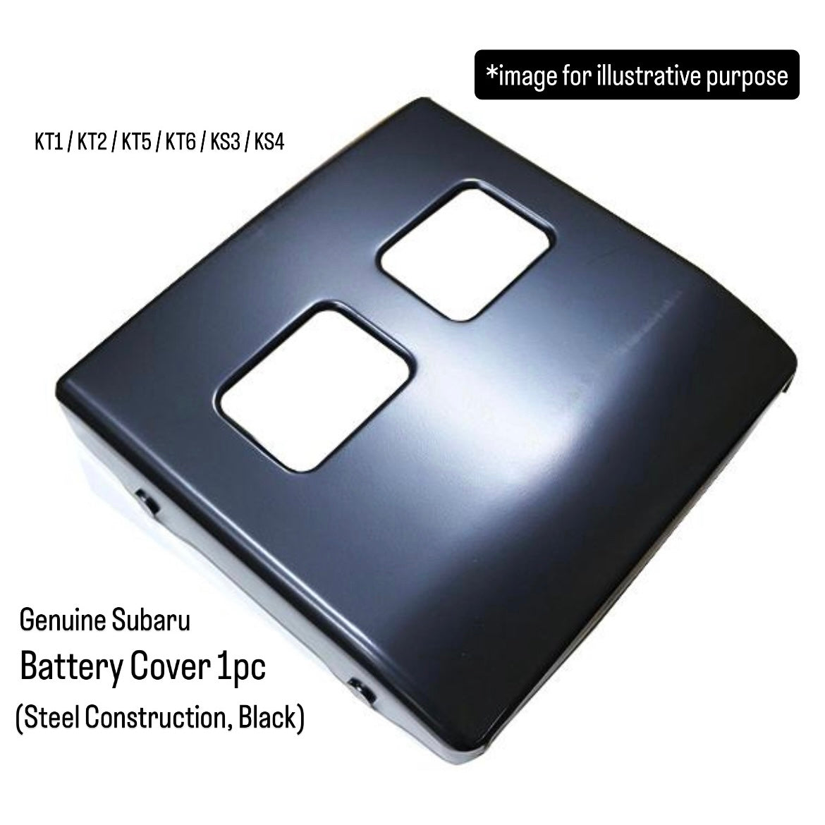 TT1/TT2/KS3/KS4 Genuine Subaru Battery Cover for Sambar Truck (Steel Construction, Black OEM Part)