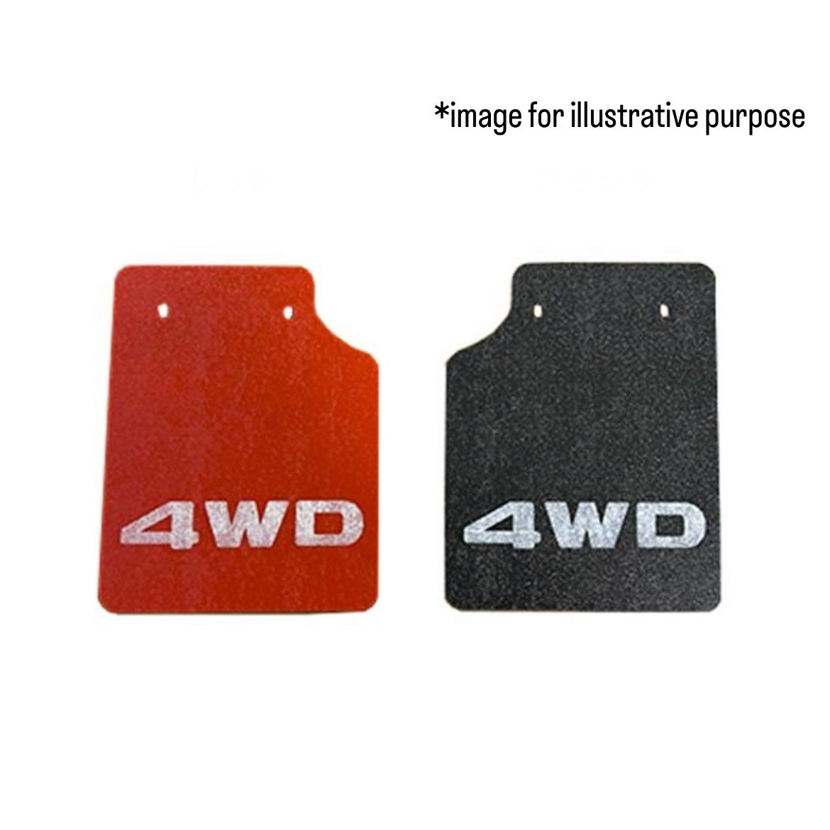 S500P/S510P Rear Mud Flap Left & Right Set for Daihatsu Hijet Truck / Jumbo (Front & Rear Models, Black/Red Mud Guard)