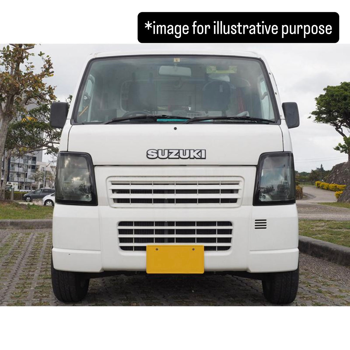 DA63T/DA65T Light Smoke Headlight Cover Left & Right Set for Suzuki Carry (2.5 mm Sumitomo Acrylic Headlamp Protectors)