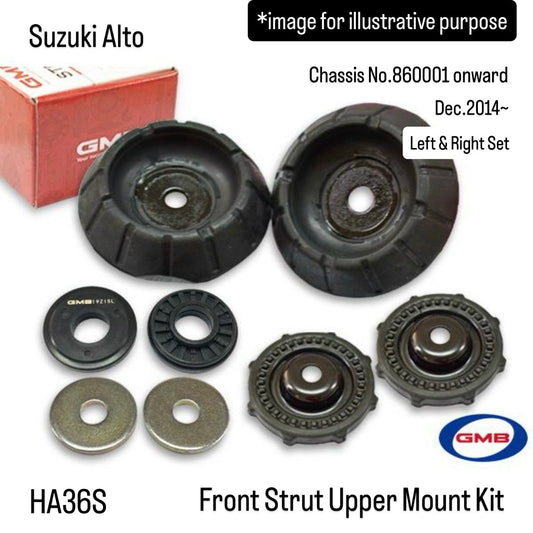 HA36S Front Strut Upper Mount Kit (GMB) for Suzuki Alto (Dec 2014~/Chassis No.860001 onward/Left & Right Set)