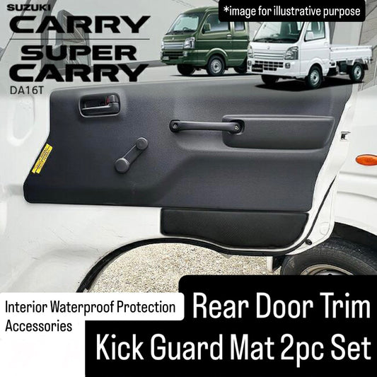 DA16T Rear Door Trim Kick Guard Mat 2pc Set for Suzuki Carry / Super Carry Truck (Interior Waterproof Protection Accessories 6Colors)
