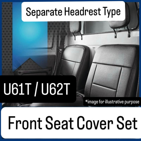 U61T/U62T Front Seat Cover Set for Mitsubishi Minicab Truck (Separate Headrest Type)