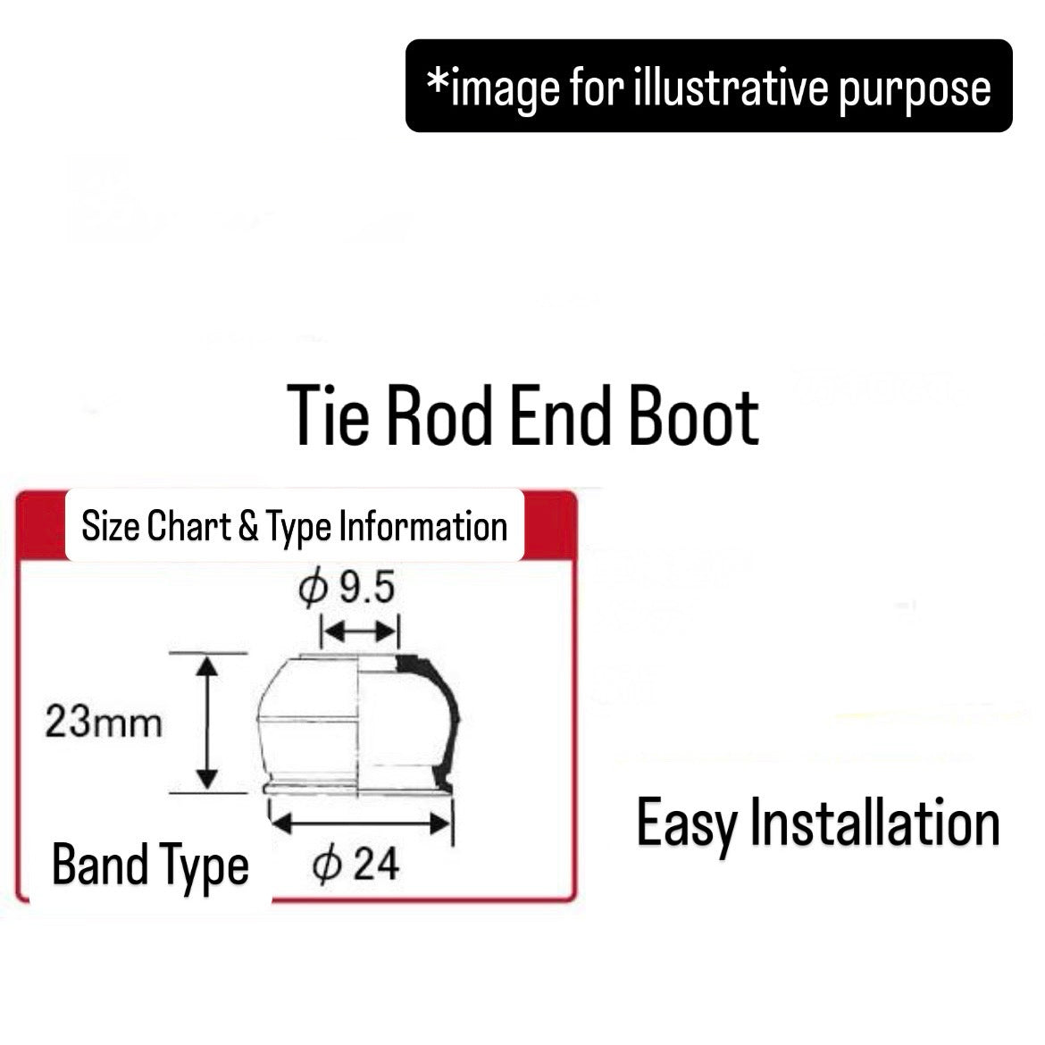 DA52T/DB52T/DA62T/DA63T/DA65T Front Tie Rod End Boot & Lower Ball Joint Boot 4pc Set for Suzuki Carry (OEM:48819-60B00/5723-70B00)