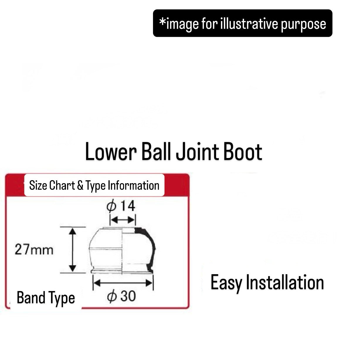 DA52T/DB52T/DA62T/DA63T/DA65T Front Tie Rod End Boot & Lower Ball Joint Boot 4pc Set for Suzuki Carry (OEM:48819-60B00/5723-70B00)