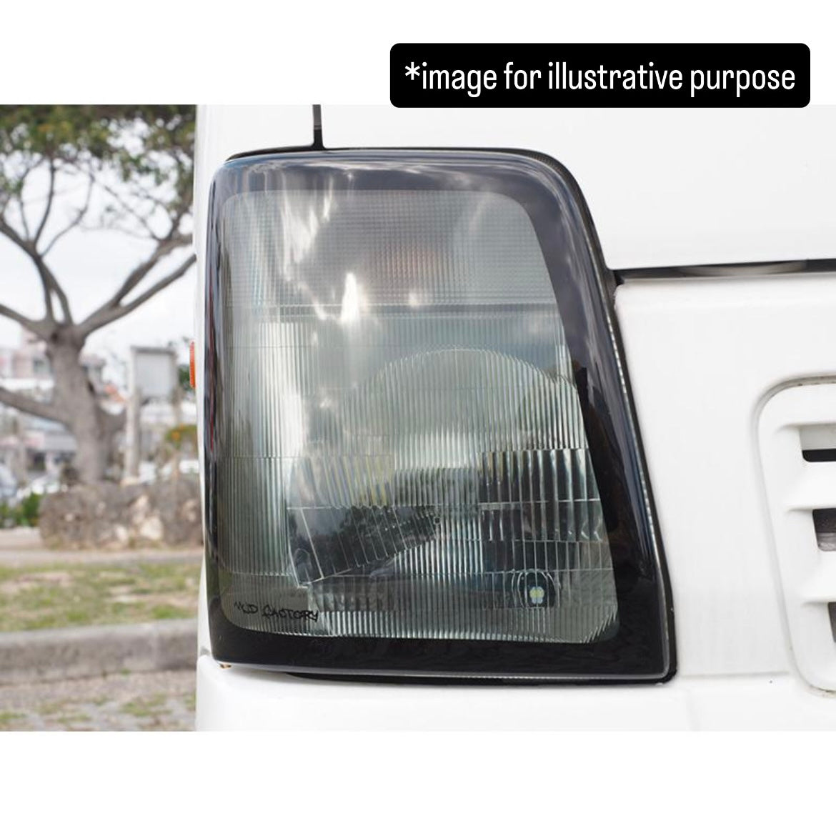 DA63T/DA65T Light Smoke Headlight Cover Left & Right Set for Suzuki Carry (2.5 mm Sumitomo Acrylic Headlamp Protectors)