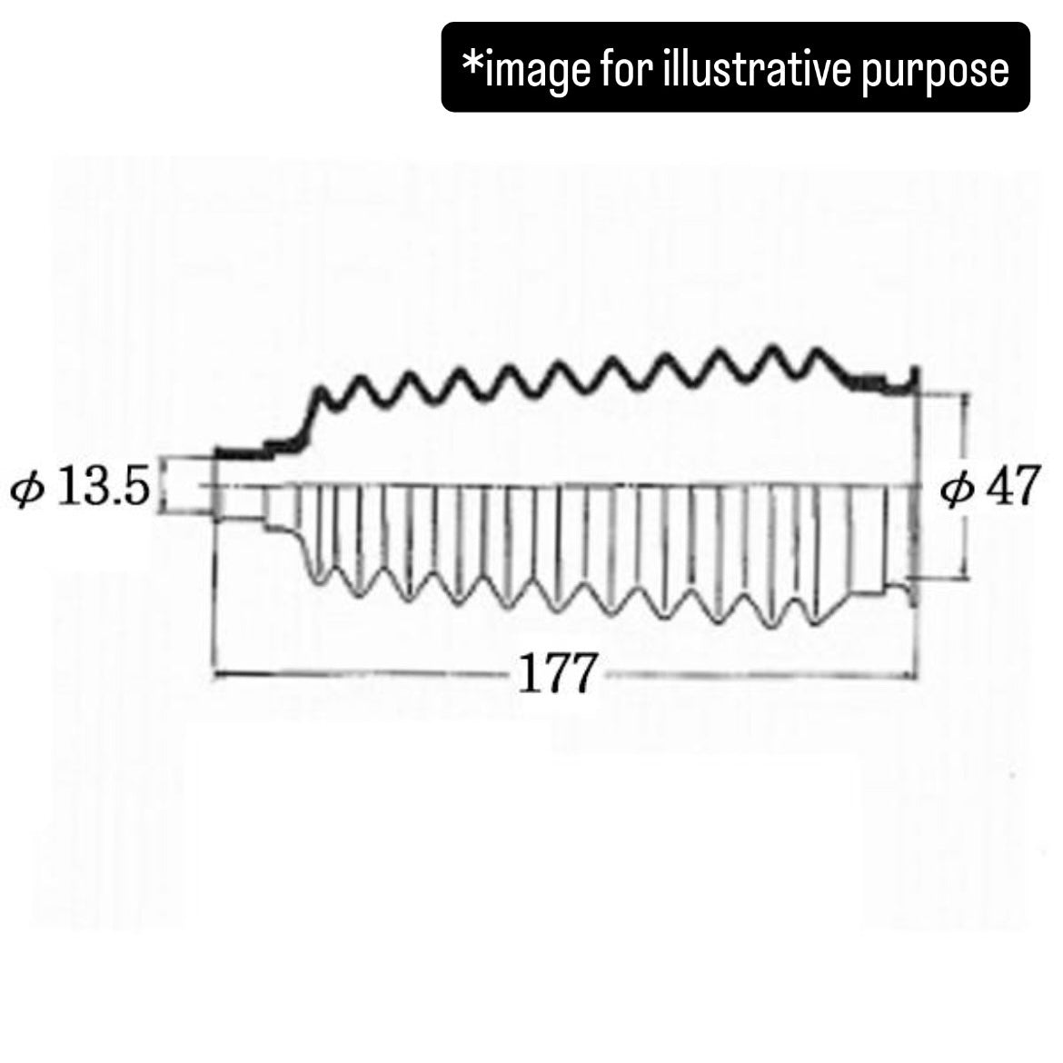 DA63T/DA65T/DA16T Steering Rack Boot Left & Right Set (OHNO) for Suzuki Carry (OEM:48571-58J00)
