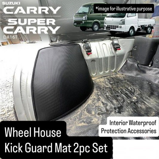 DA16T Wheel House Kick Guard Mat 2pc Set for Suzuki Carry / Super Carry (Interior Waterproof Protection Accessories 6Colors)
