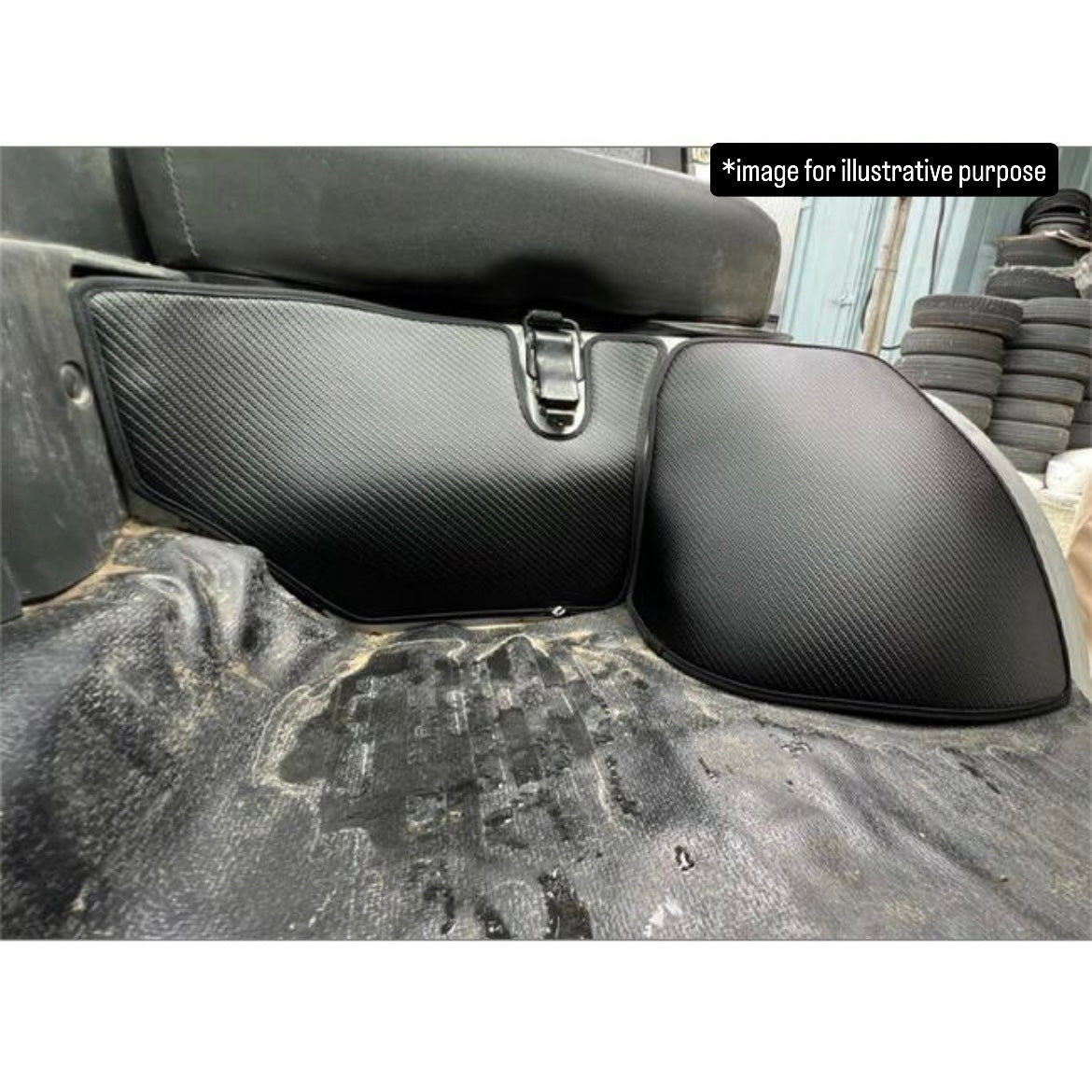 DA16T Wheel House & Under Seat Kick Guard Mat 4pc Set for Suzuki Carry / Super Carry (Interior Waterproof Protection Accessories 6Colors)