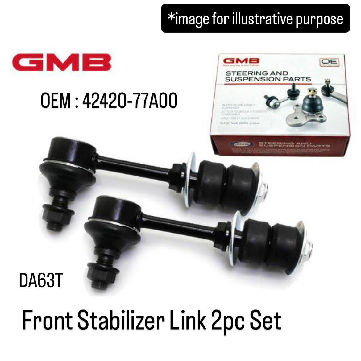 DA63T Front Stabilizer Link 2pc Set (GMB) for Suzuki Carry (OEM:42420-77A00)