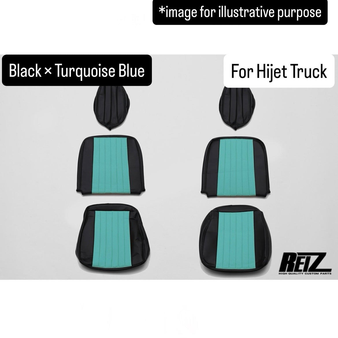 S500P/S510P (Early & Late Model) Two-Tone Line Series Seat Cover Set for Daihatsu Hijet Truck / Hijet Jumbo (2Colors Options)