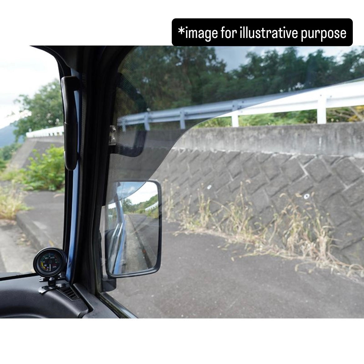 HA1/HA2/HA3/HA4/HA5/HH1/HH2/HH3/HH4 Big Wide Door Visor Set for Honda Acty Truck / Acty Van (Big Wind Deflectors, 2 Variations)