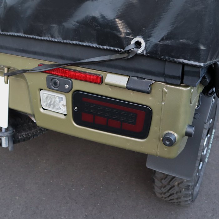 Hijet Truck S200 Series Mid/Late Model LED Fiber Tail Lamps Left and Right Set Smoke × Red Sequential Turn Signal New Daihatsu Exterior Custom Parts