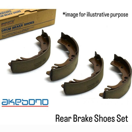 TT1 TT2 Subaru Sambar 1999.02–2012.03 Brake Shoe Set Front & Rear Akebono NN5535F NN5535R 4ps