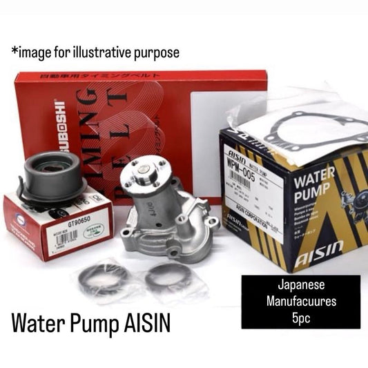 U41V/U42V (Engine:3G83/2-Valve/SOHC/NA) Timing Belt 5pc Set (Water Pump AISIN) for Mitsubishi Minicab