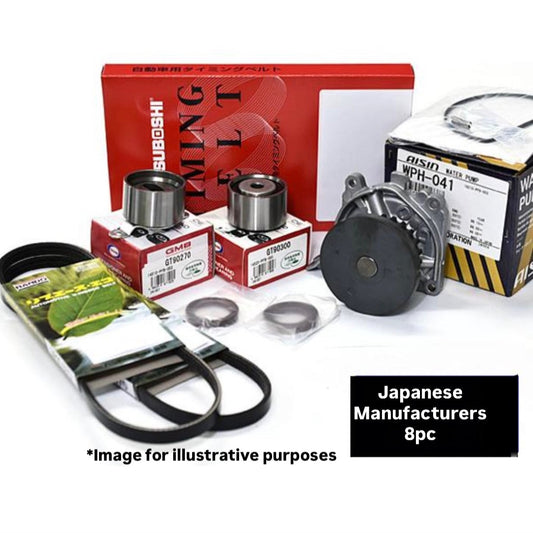 HH5/HH6/HA6/HA7 (Engine:E07Z) Timing Belt 8pc Kit (Water pump AISIN) for Honda Acty (From 1999.May~)
