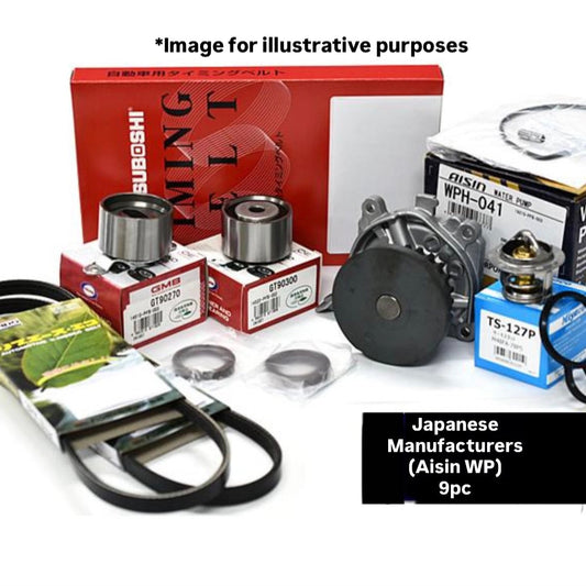 HA6/HA7 (Engine:E07Z) Timing Belt 9pc Kit (Water Pump AISIN/Thermostat) for Honda Acty (1999/05~2010/01)