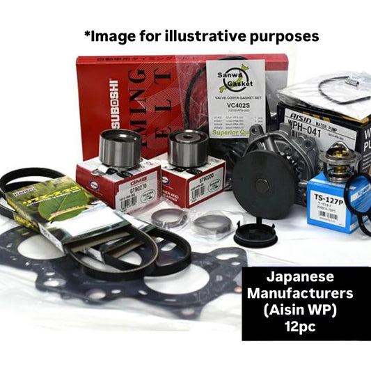 HA6/HA7 (Engine:E07Z) Timing Belt 12pc Kit (Water Pump AISIN) for Honda Acty (1999/05~2010/01)